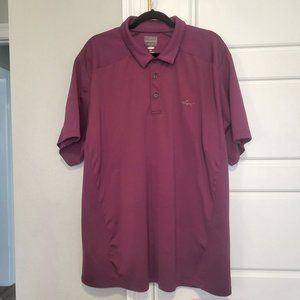 Greg Norman Men's Short Sleeve Golf Shirt  XXL Embroidered, Great Used Condition